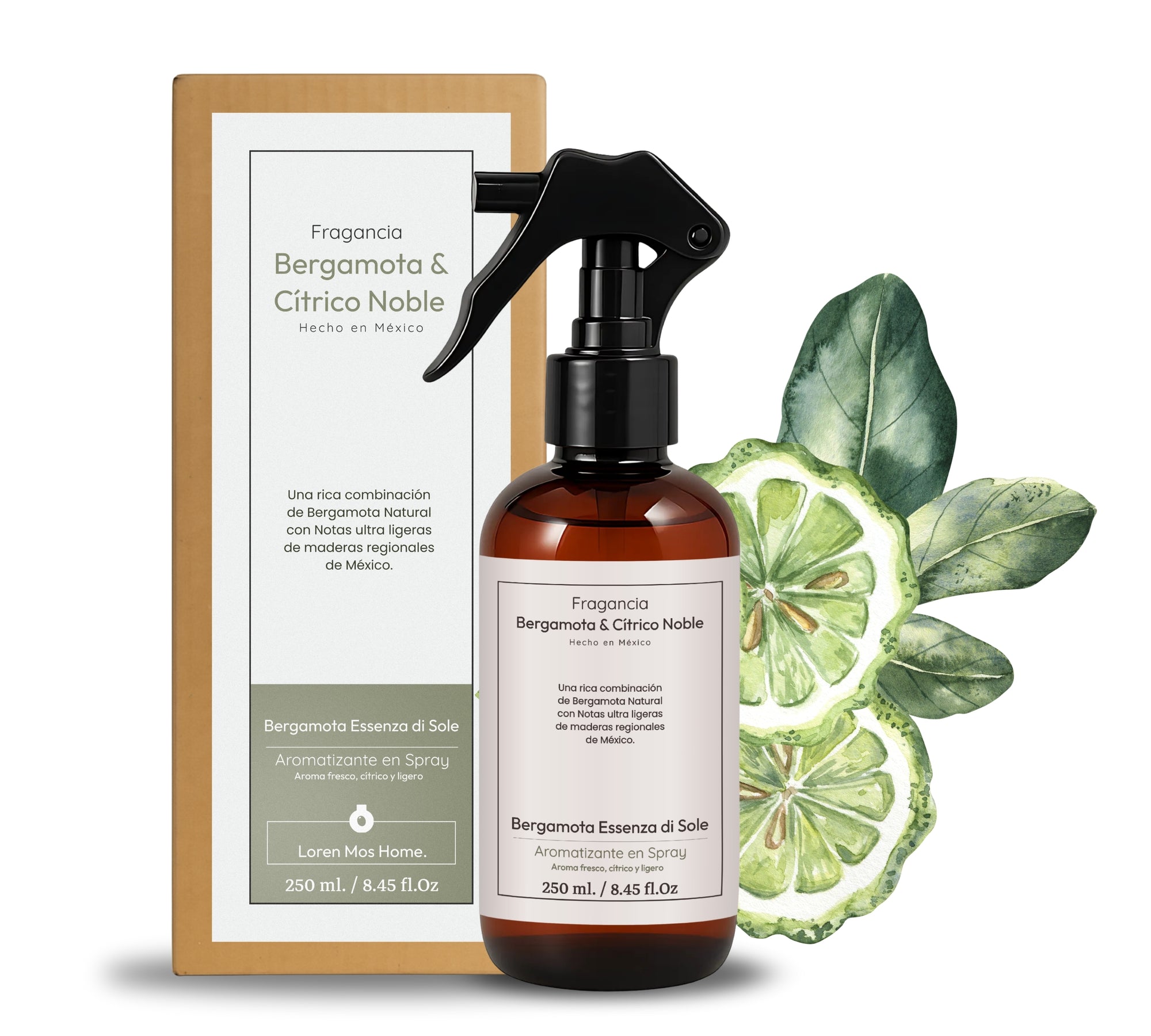 Aromatizante de Hogar en Spray: Bergamota Essenza di Sole 250ml.