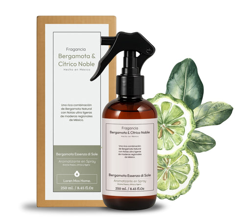 Aromatizante de Hogar en Spray: Bergamota Essenza di Sole 250ml.