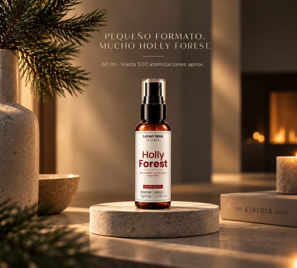 Holly Forest 60 ml de Loren Mos Home, Fragancia para Hogar con Aroma a Bosque de Pinos, Notas Amaderadas y Sensación Cálida