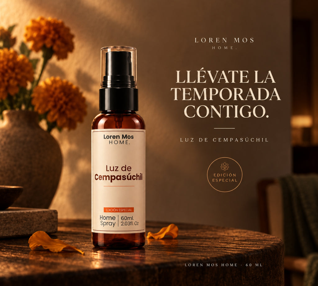 Aromatizante para Casa Luz de Cempasúchil 60 ml Edición Especial Floral | Loren Mos Home