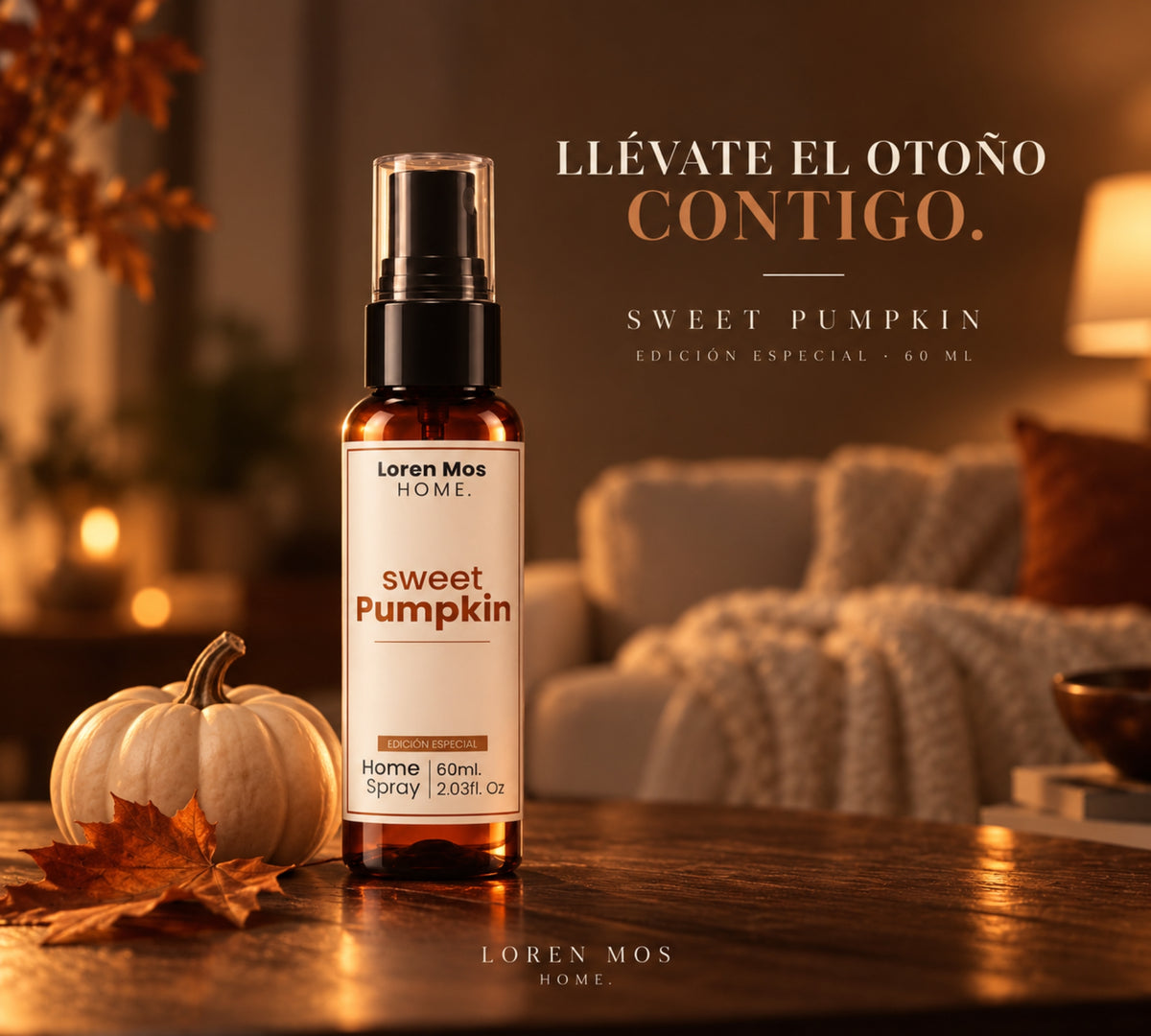 Aromatizante para Casa Sweet Pumpkin Calabaza Dulce 60 ml Edición Especial Otoño | Loren Mos Home