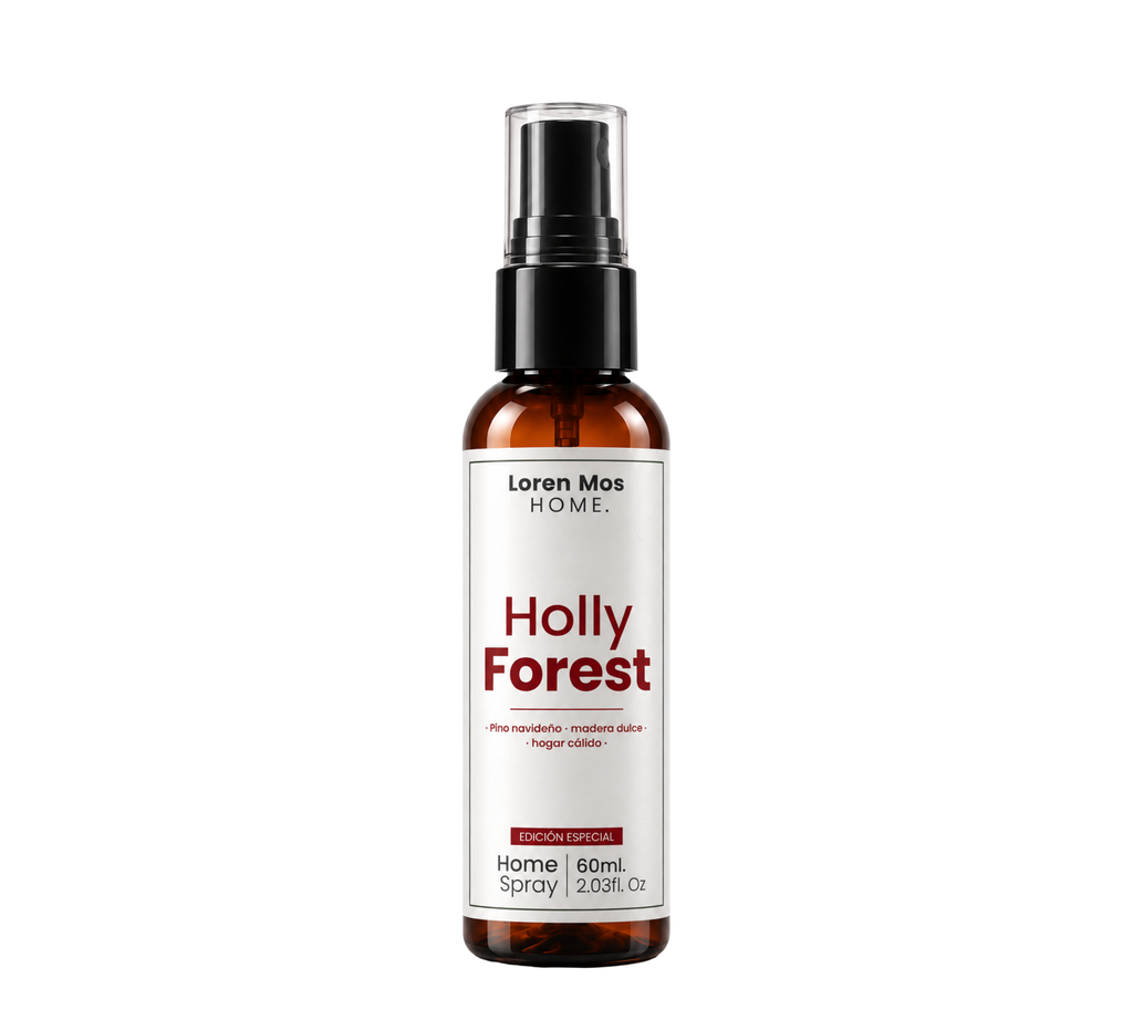 Holly Forest 60 ml de Loren Mos Home, Fragancia para Hogar con Aroma a Bosque de Pinos, Notas Amaderadas y Sensación Cálida