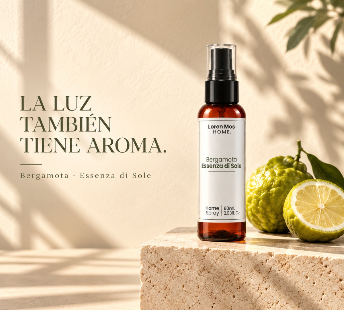 Aromatizante Bergamota Essenza Di Sole 60ml Loren Mos Home