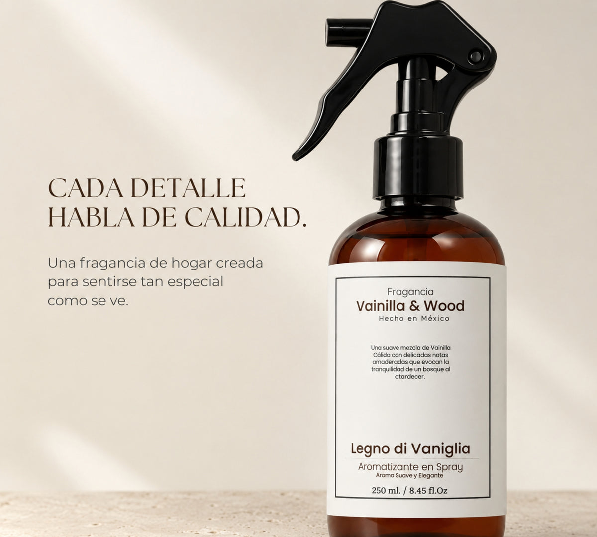 Aromatizante de Hogar en Spray: Vainilla & Wood