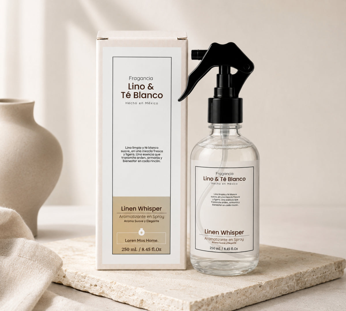 Aromatizante de Hogar en Spray: Lino & Té Blanco