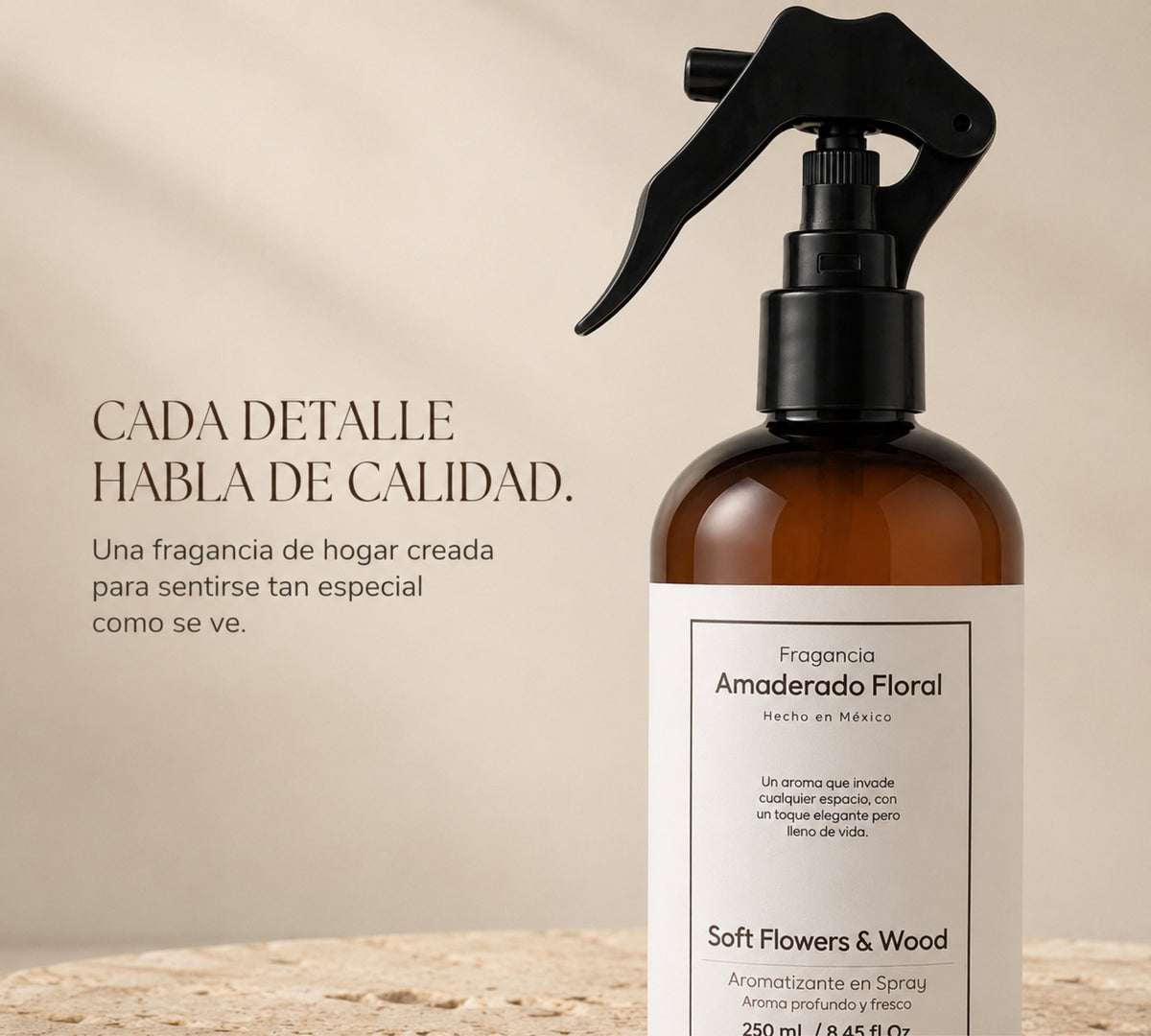 Aromatizante de Hogar en Spray: Amaderado Floral Soft Flowers & Wood 250ml.