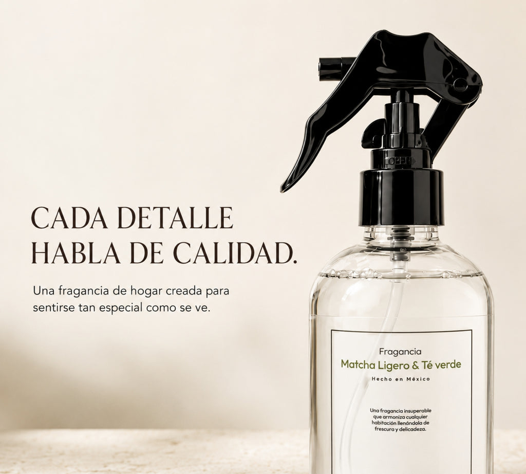Aromatizante de Hogar en Spray: Matcha Ligero & Té Verde