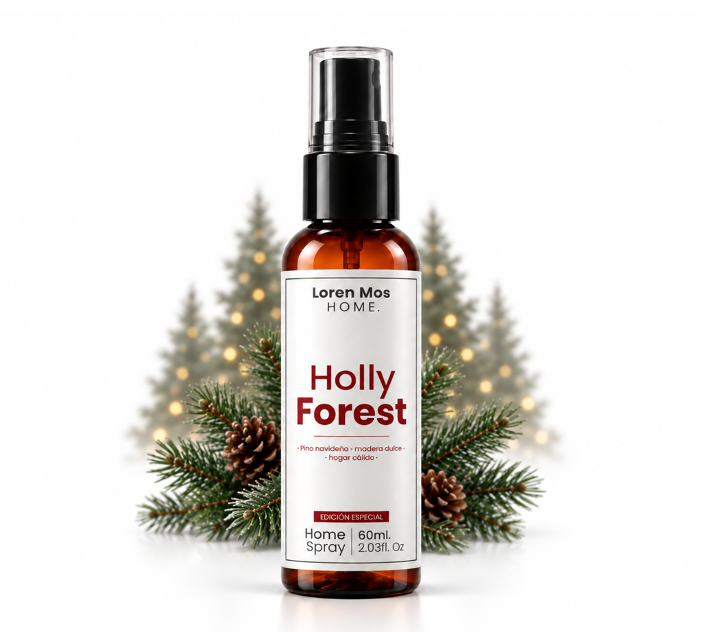 Holly Forest 60 ml de Loren Mos Home, Fragancia para Hogar con Aroma a Bosque de Pinos, Notas Amaderadas y Sensación Cálida