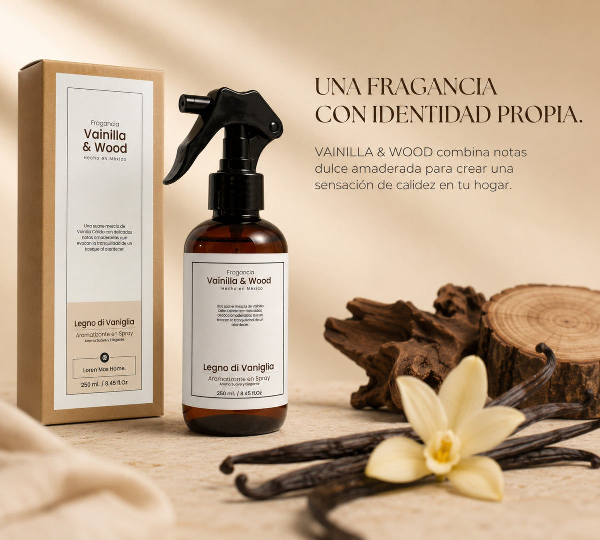 Aromatizante de Hogar en Spray: Vainilla & Wood