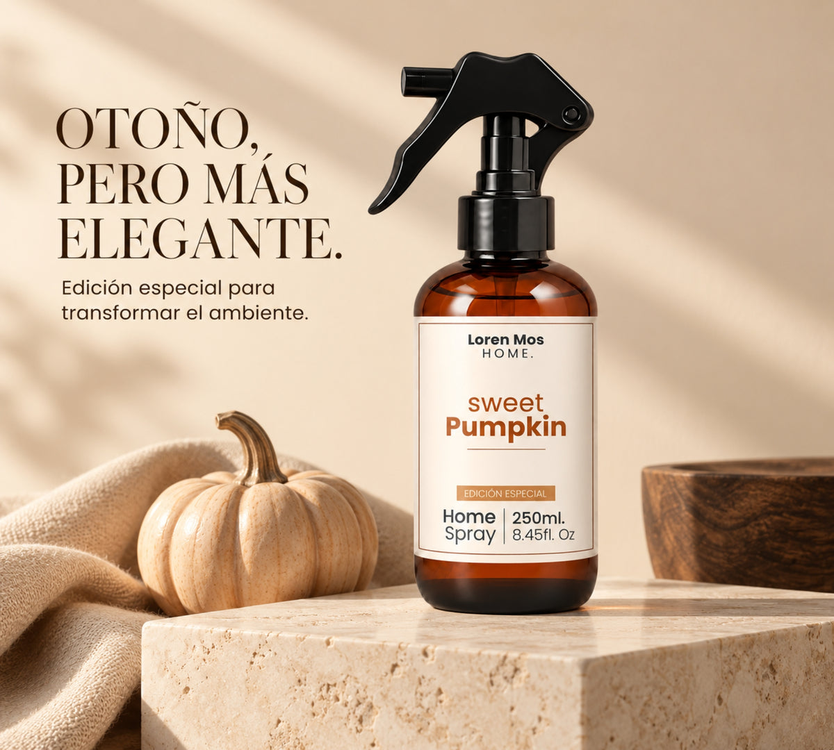 Aromatizante para Casa Sweet Pumpkin Edición Otoño 250 ml Loren Mos Home.