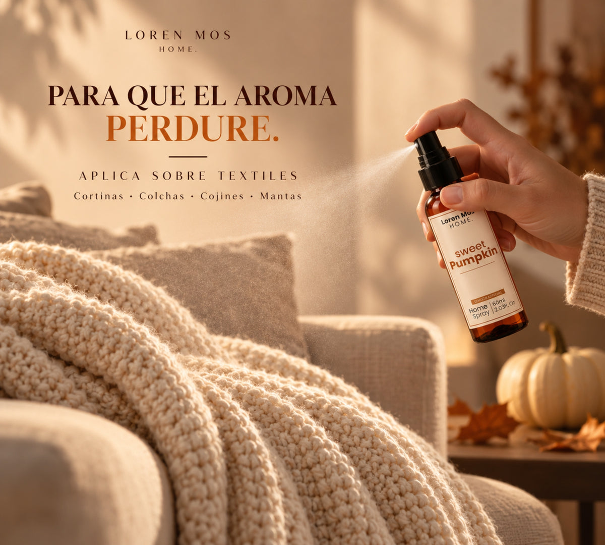 Aromatizante para Casa Sweet Pumpkin Calabaza Dulce 60 ml Edición Especial Otoño | Loren Mos Home