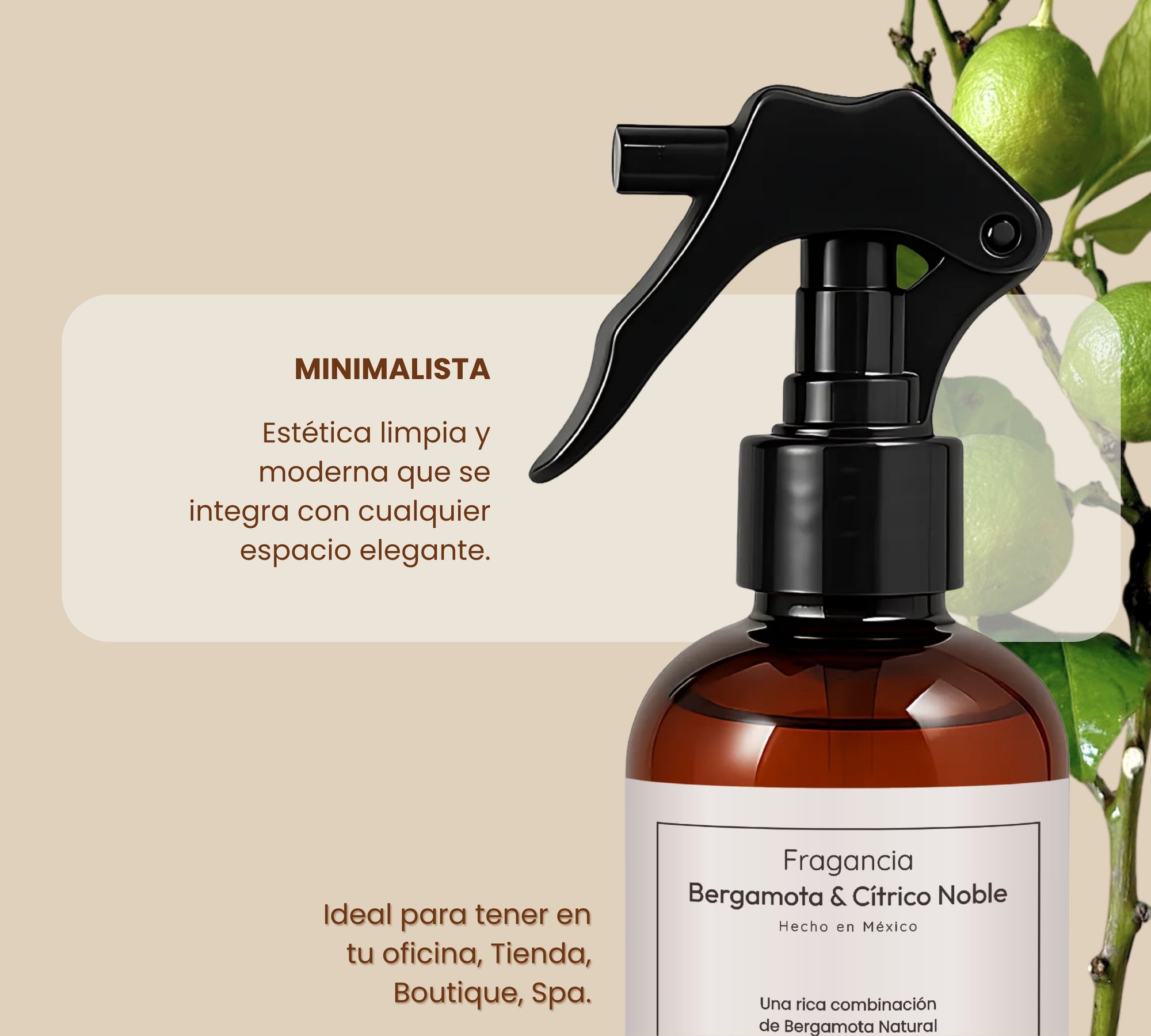 Aromatizante de Hogar en Spray: Bergamota Essenza di Sole 250ml.