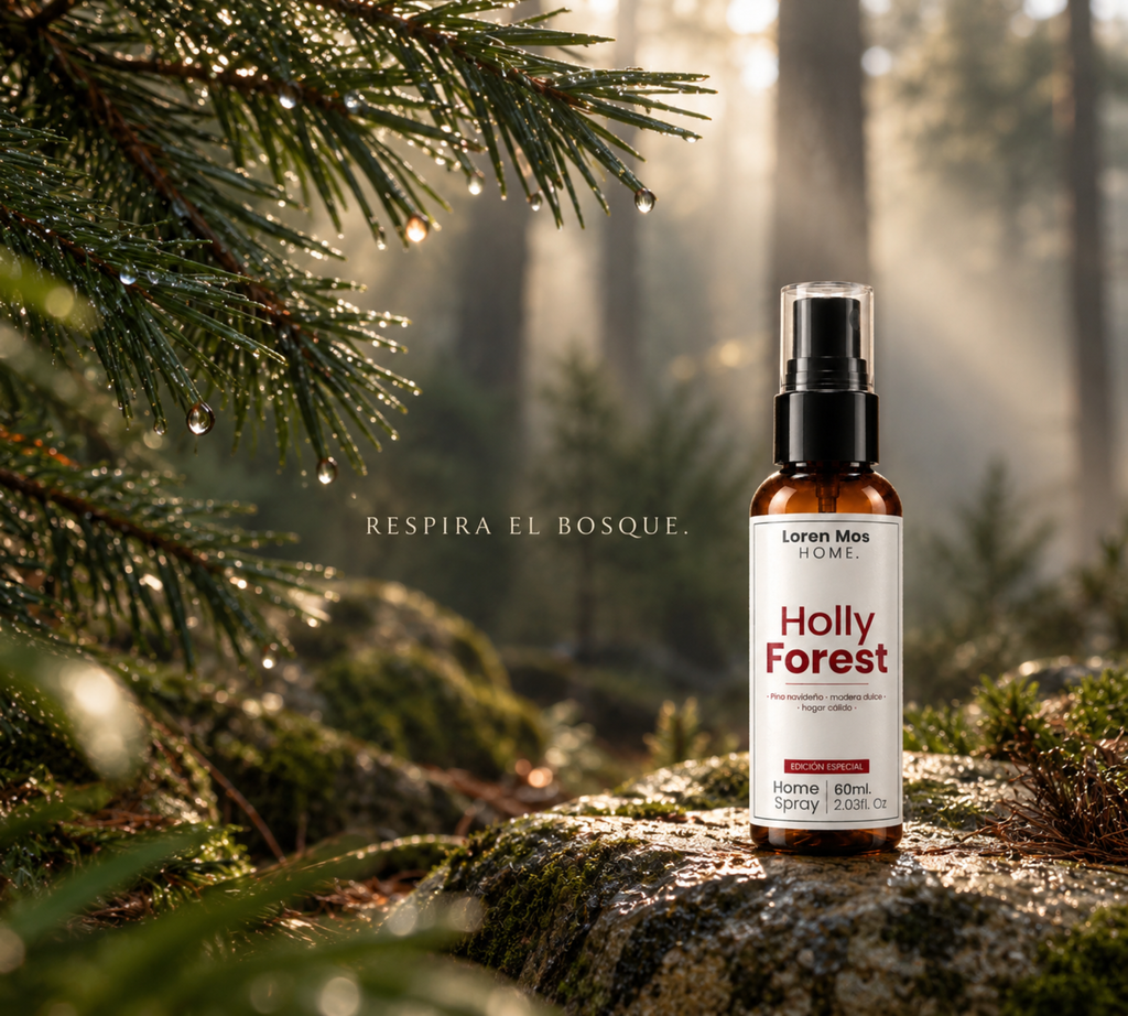 Holly Forest 60 ml de Loren Mos Home, Fragancia para Hogar con Aroma a Bosque de Pinos, Notas Amaderadas y Sensación Cálida
