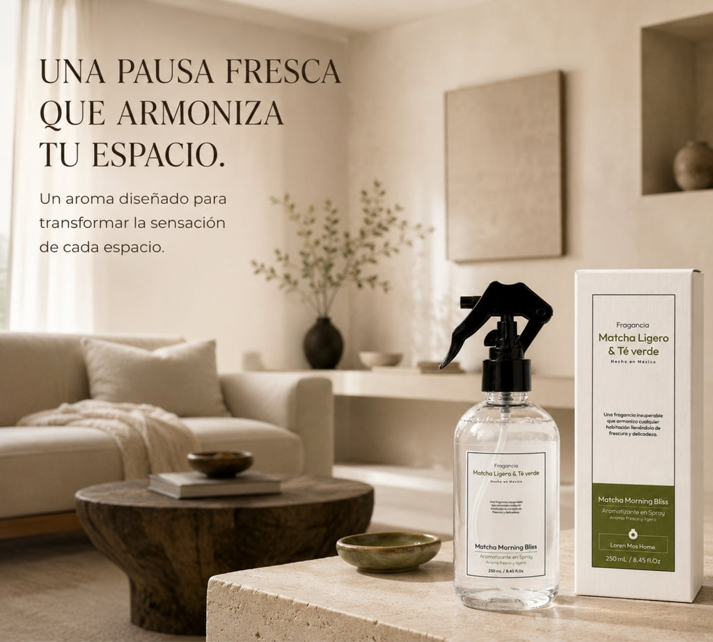 Aromatizante de Hogar en Spray: Matcha Ligero & Té Verde
