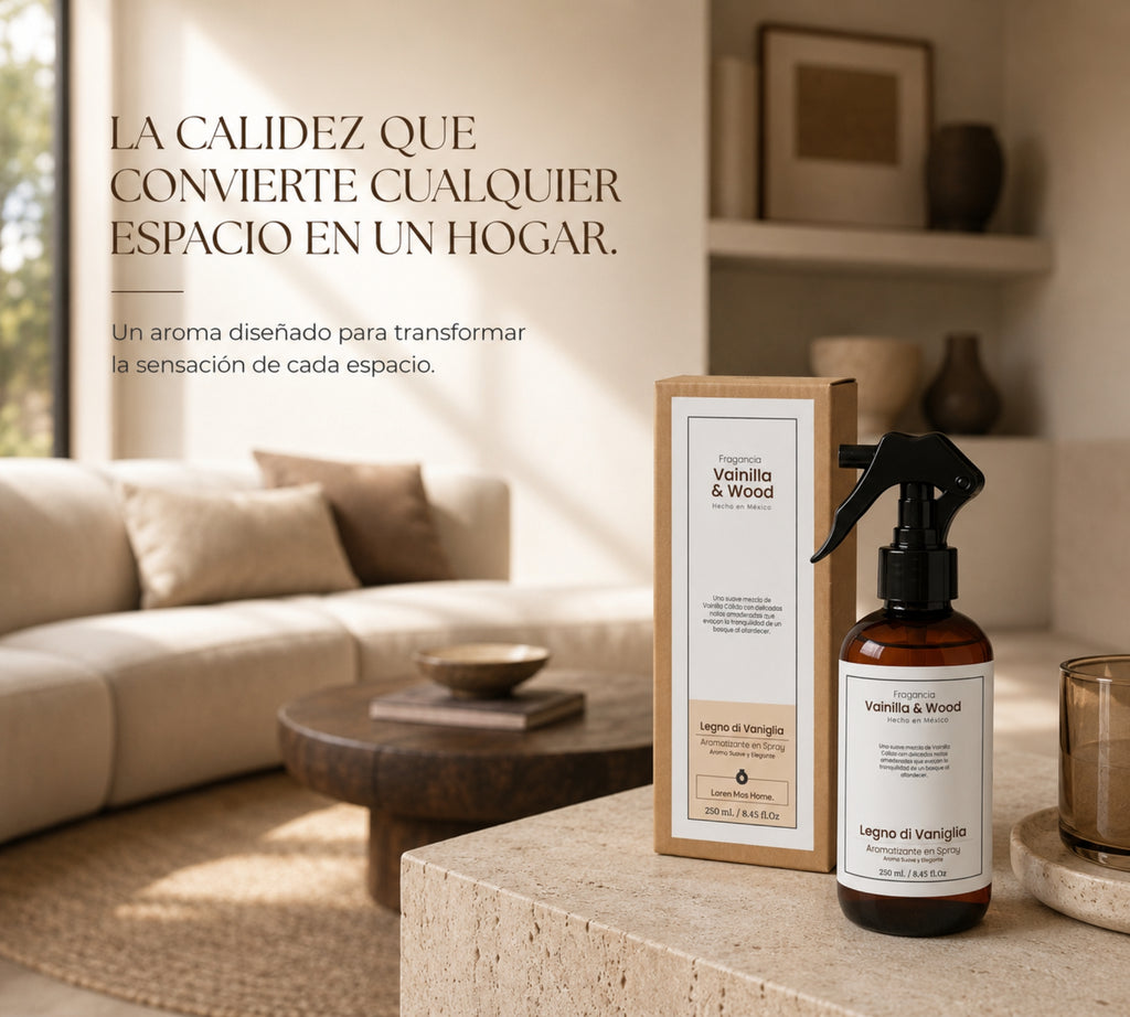 Aromatizante de Hogar en Spray: Vainilla & Wood