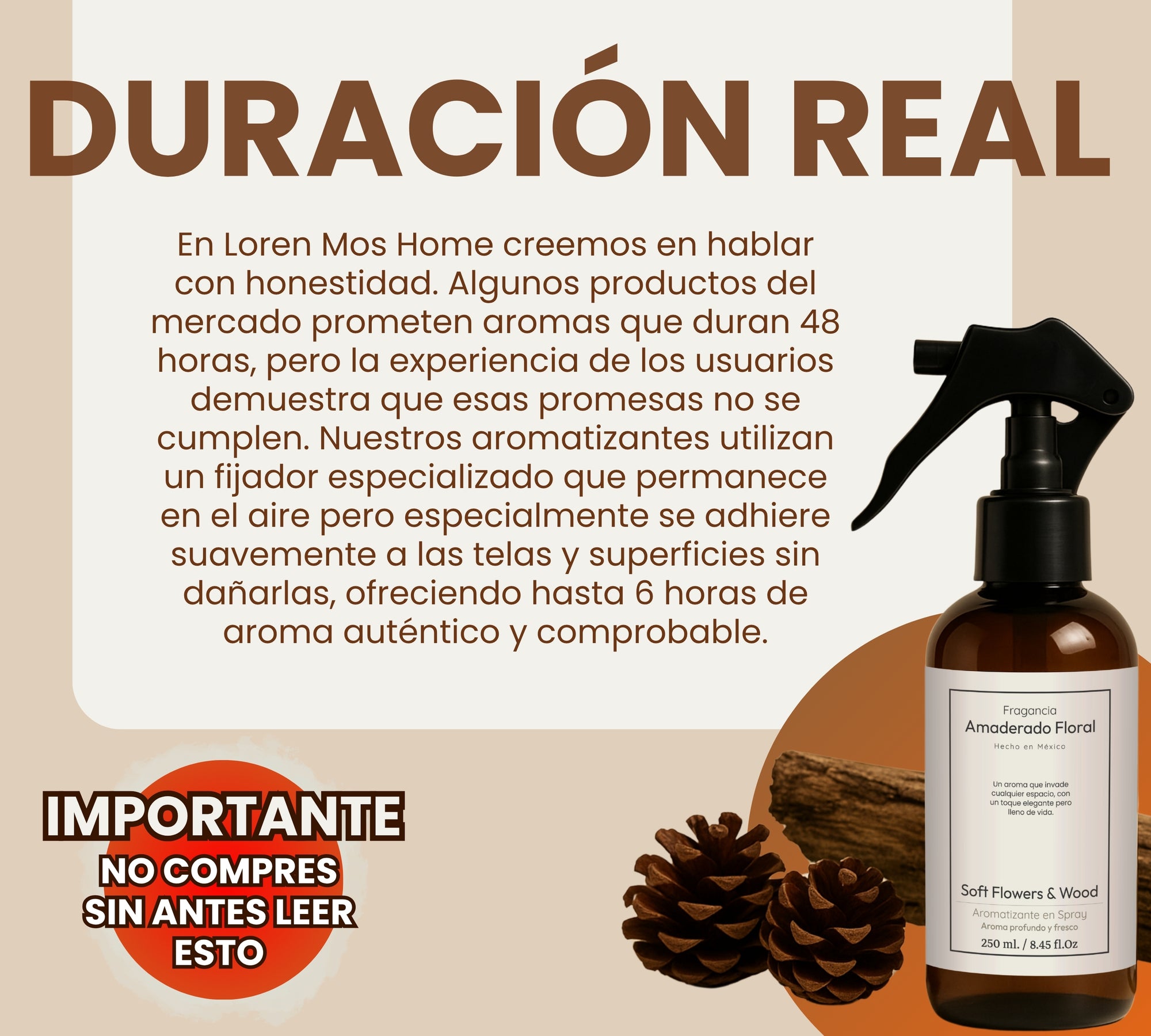 Aromatizante de Hogar en Spray: Amaderado Floral Soft Flowers & Wood 250ml.