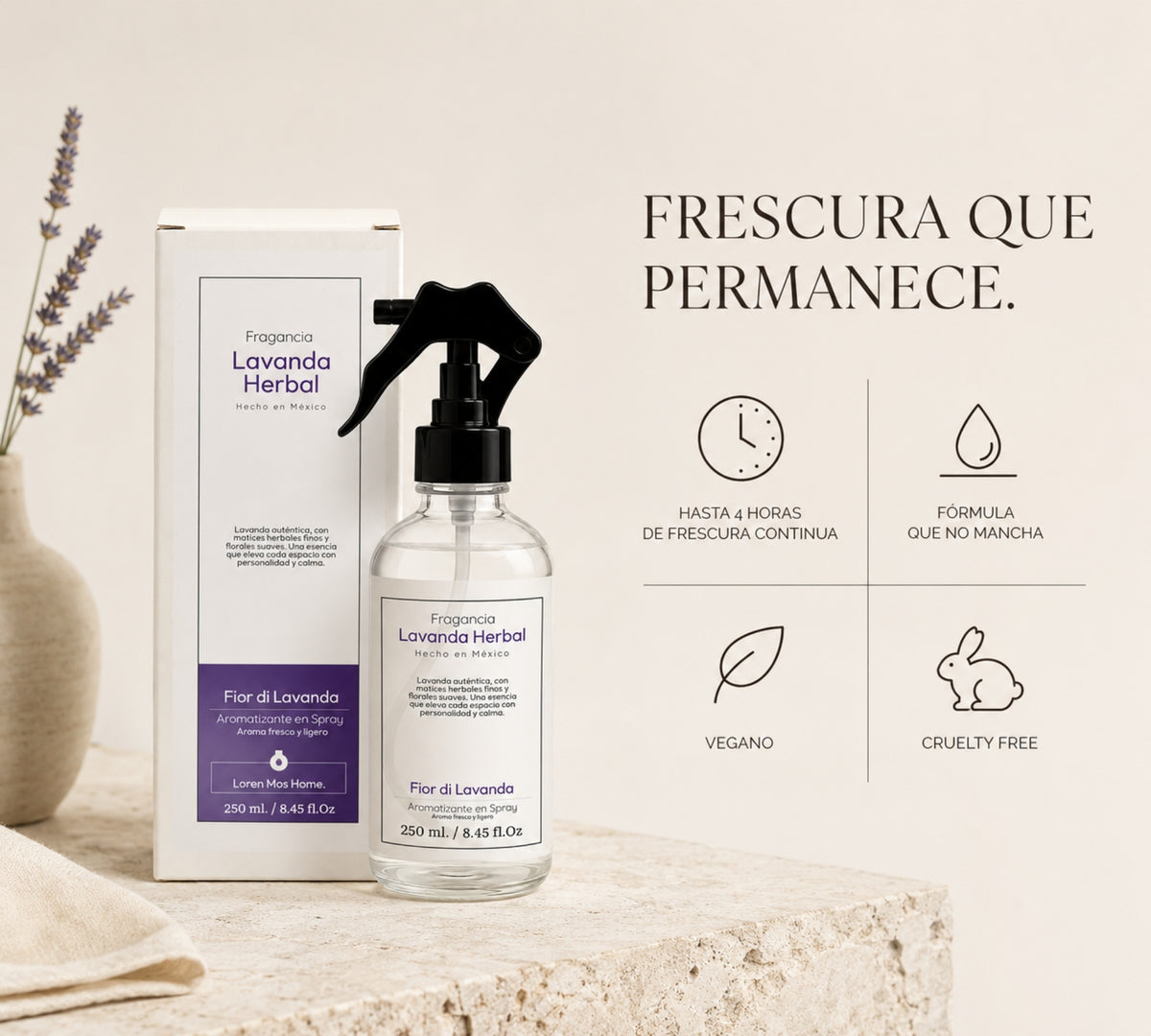Aromatizante de Hogar en Spray: Lavanda Herbal