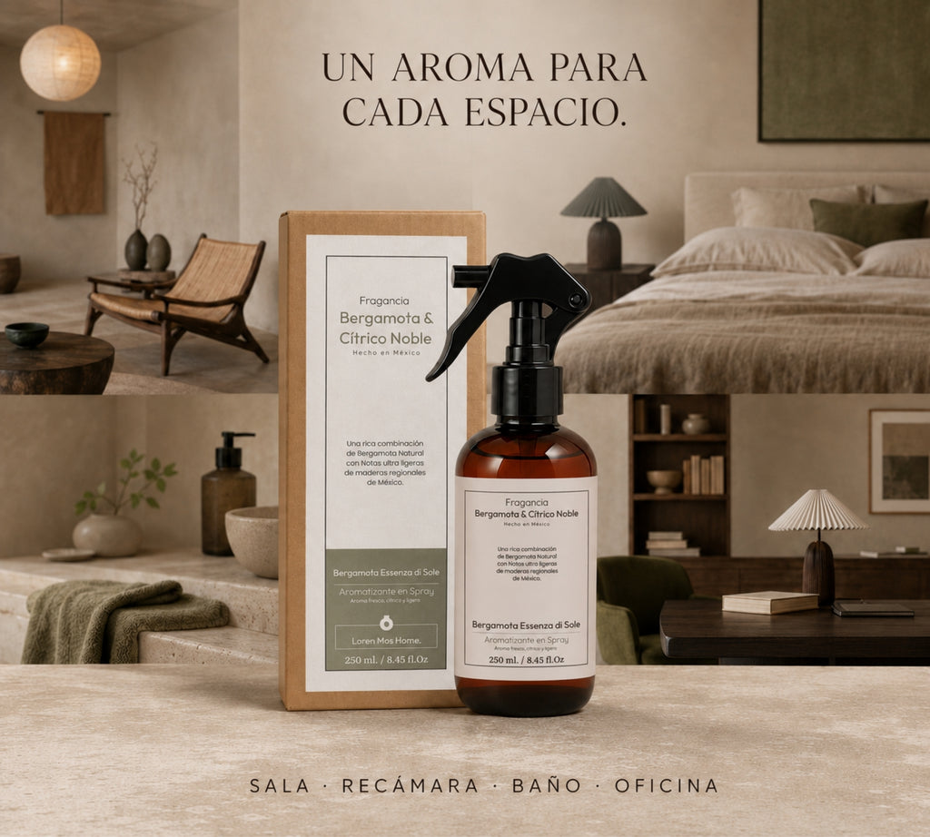 Aromatizante de Hogar en Spray: Bergamota Essenza di Sole 250ml.