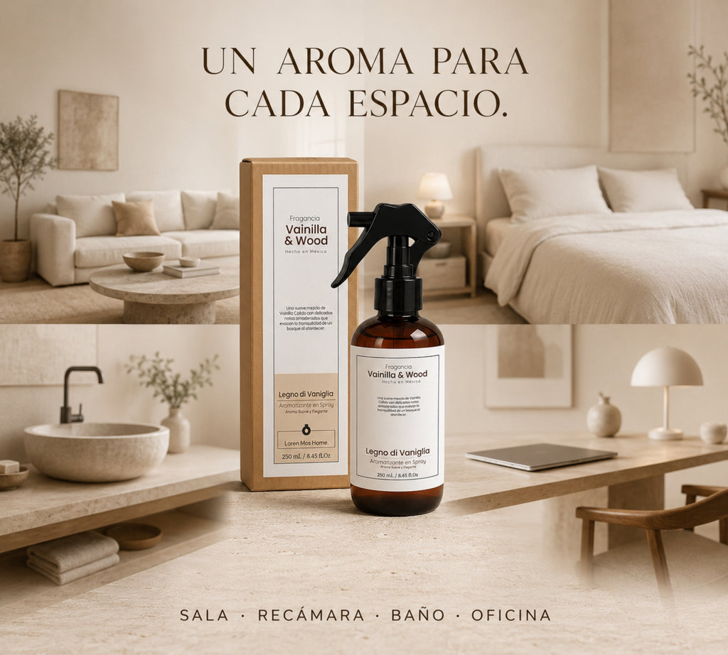 Aromatizante de Hogar en Spray: Vainilla & Wood