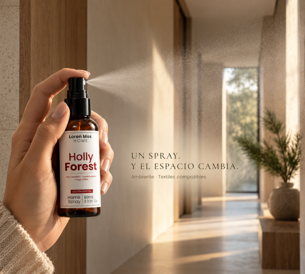 Holly Forest 60 ml de Loren Mos Home, Fragancia para Hogar con Aroma a Bosque de Pinos, Notas Amaderadas y Sensación Cálida