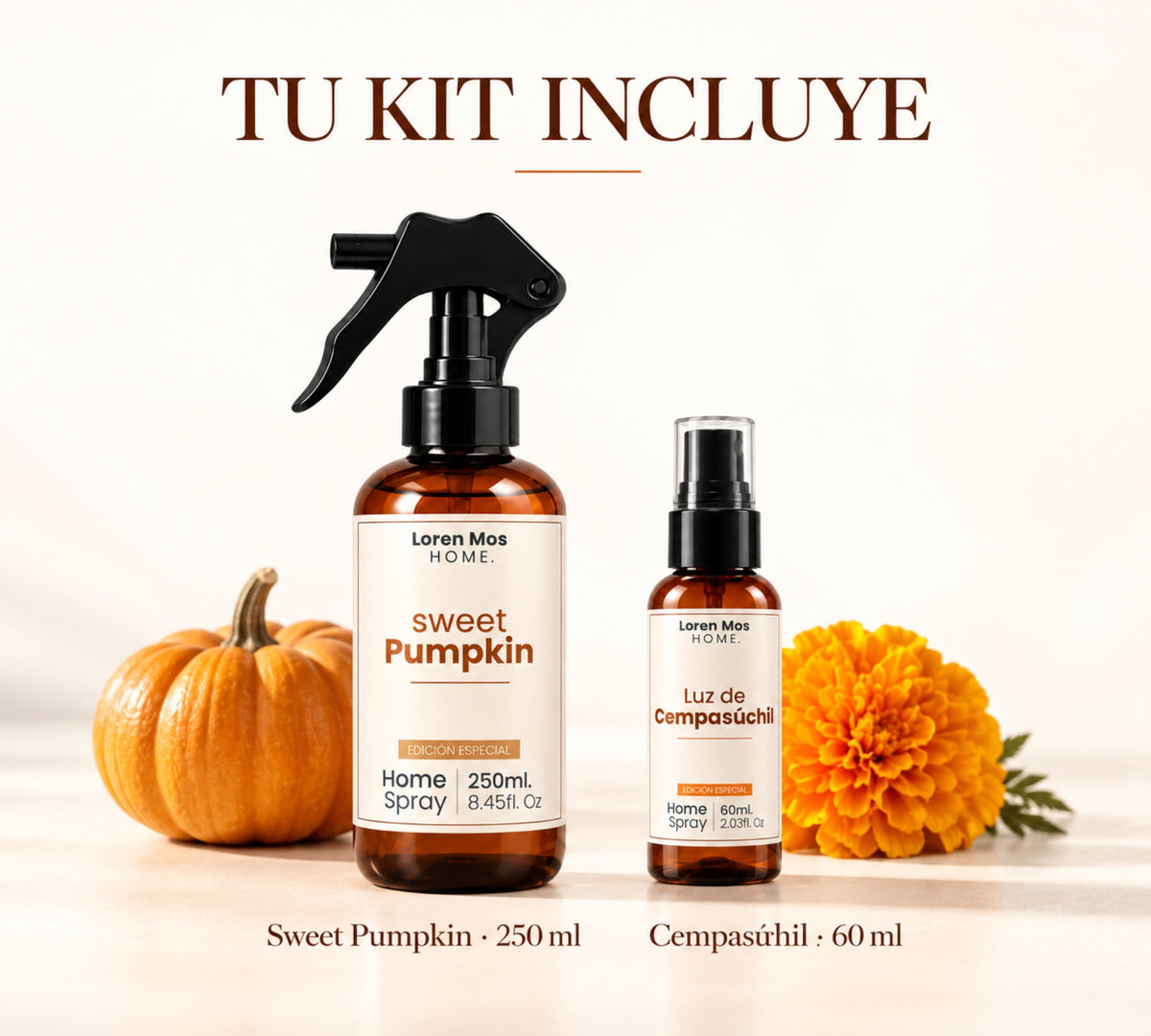 Kit Aromatizantes Sweet Pumpkin 250ml + Cempasúchil 60ml
