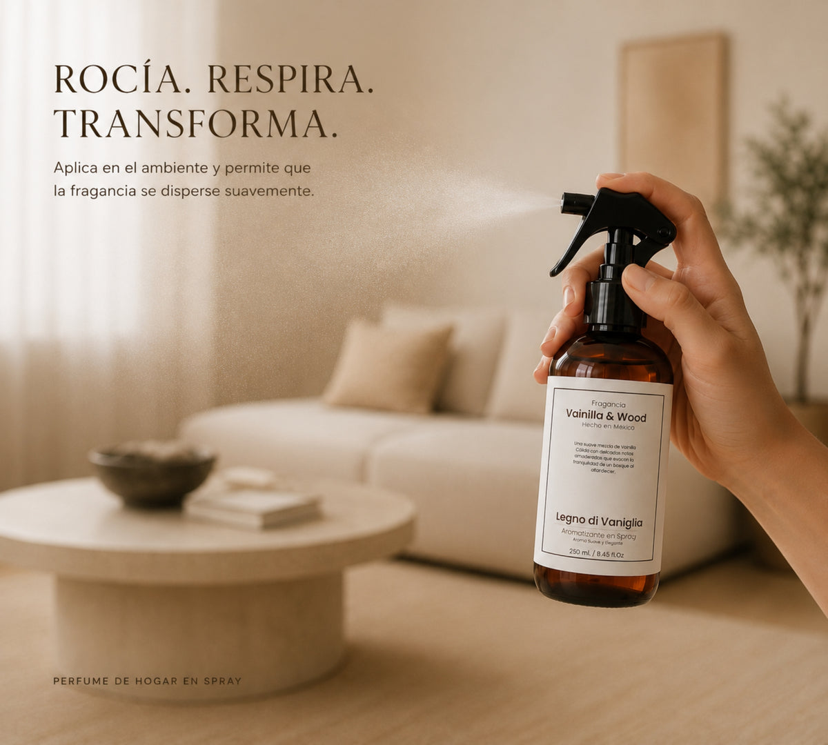 Aromatizante de Hogar en Spray: Vainilla & Wood