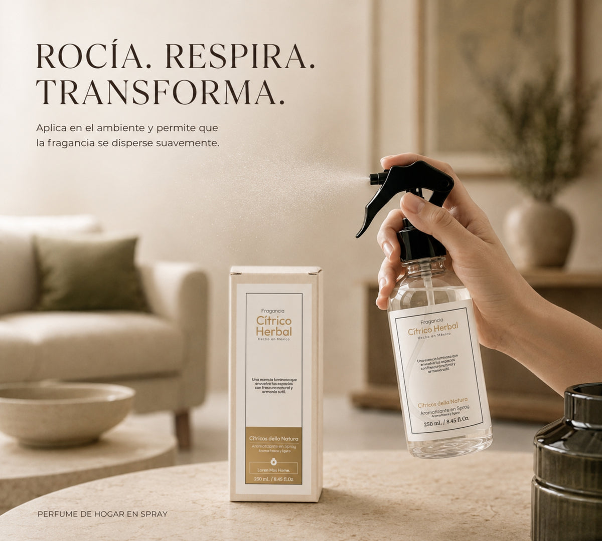 Aromatizante de Hogar en Spray: Cítrico Herbal Cítricos Della Natura 250ml.