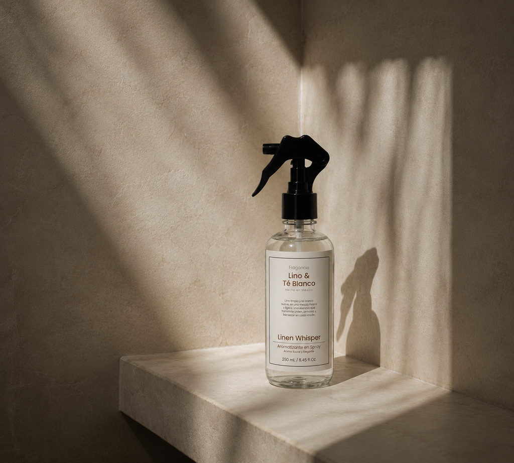 Aromatizante de Hogar en Spray: Lino & Té Blanco